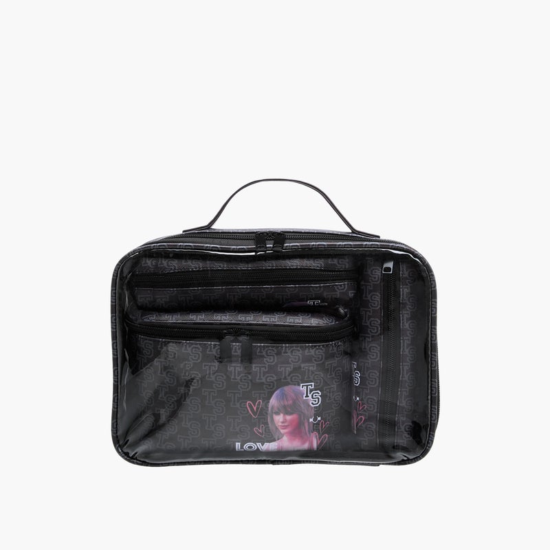 LIFESTYLE Taylor Swift Print Black Cosmetic Bag Set for Women - Image 2